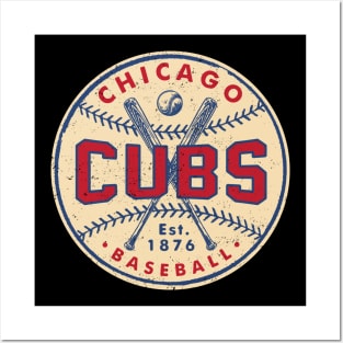 Chicago Cubs Crossed Bats Posters and Art